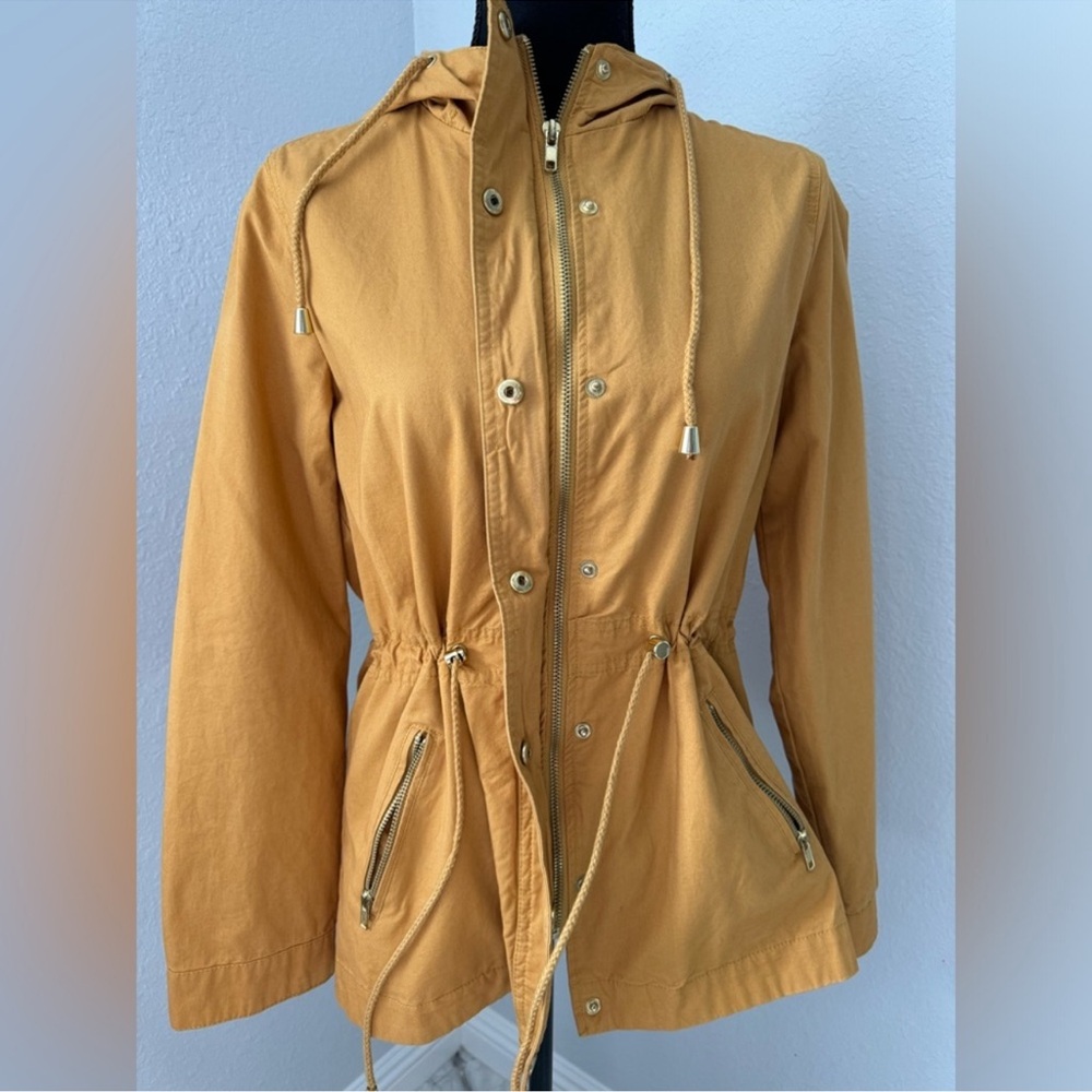 Women's Mustard Hooded Jacket